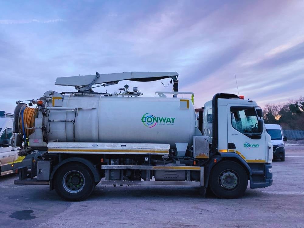 Gully Truck Receiving Weekly Grease Service